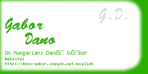 gabor dano business card